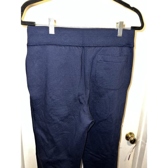 POLO RALPH LAUREN Womens Navy Sweatpants Sz S Yellow Pony Drawstring Pockets - Picture 6 of 14